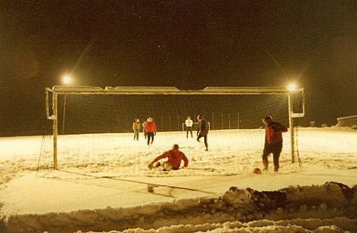 Training im Schnee (Januar 1985)